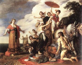 Pieter Lastman : Odysseus and Nausicaa